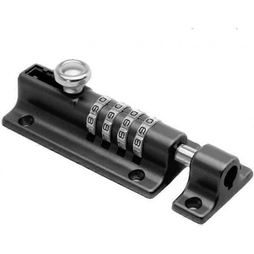 4 Digit Combination Lock - Combination Lock Combination Lock Bolt - Black