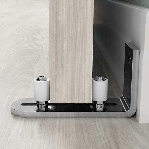 Floor Guide Sliding Door Guide Wall Mount Door Guide Guided Ball Bearings Silver 1