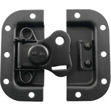2pcs Black 82x77mm Recessed Butterfly Twist Catch 3.2x3 Inch Spring Loaded Latch for Flight Road Case Cabinet