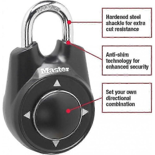 Multipurpose Four Arrow Directional Master Combination Lock, Set Your Own Direction Lock,94*54mm,black 2