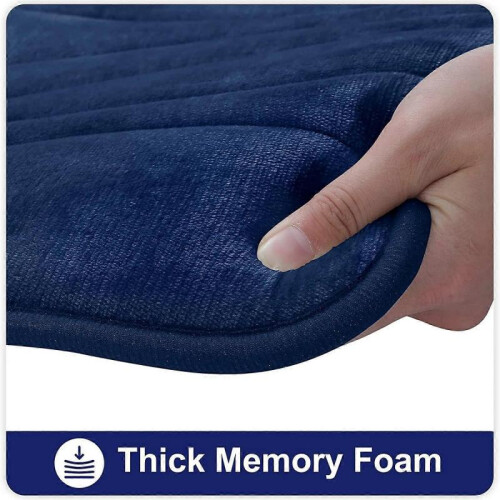 Memory Foam Bath Mat, Extra Soft Non-Slip,40 x 60 cm,Navy Blue 1