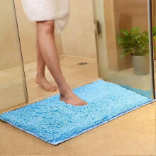 Bathroom Rug - Non-Slip Rug - Stripes - Absorbent - Blue - 50 x 80 cm