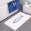 Blue/White Fish Pattern Non-Slip Bathroom Bath Mat,Polyester,40 x 60cmWhite 1