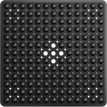 Square Shower Mat Non Slip Anti Mould - 53 x 53cm Rubber Shower Mat for Inside Shower, Anti Slip Shower Mats with Drain Holes & Suction Cups, Machine