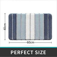 Bath Mat 40 x 60 cm Non-Slip Bathroom Mat Super Absorbent Water,Machine-Washable,Microfiber Absorbent Bathroom Floor Mat,Blue