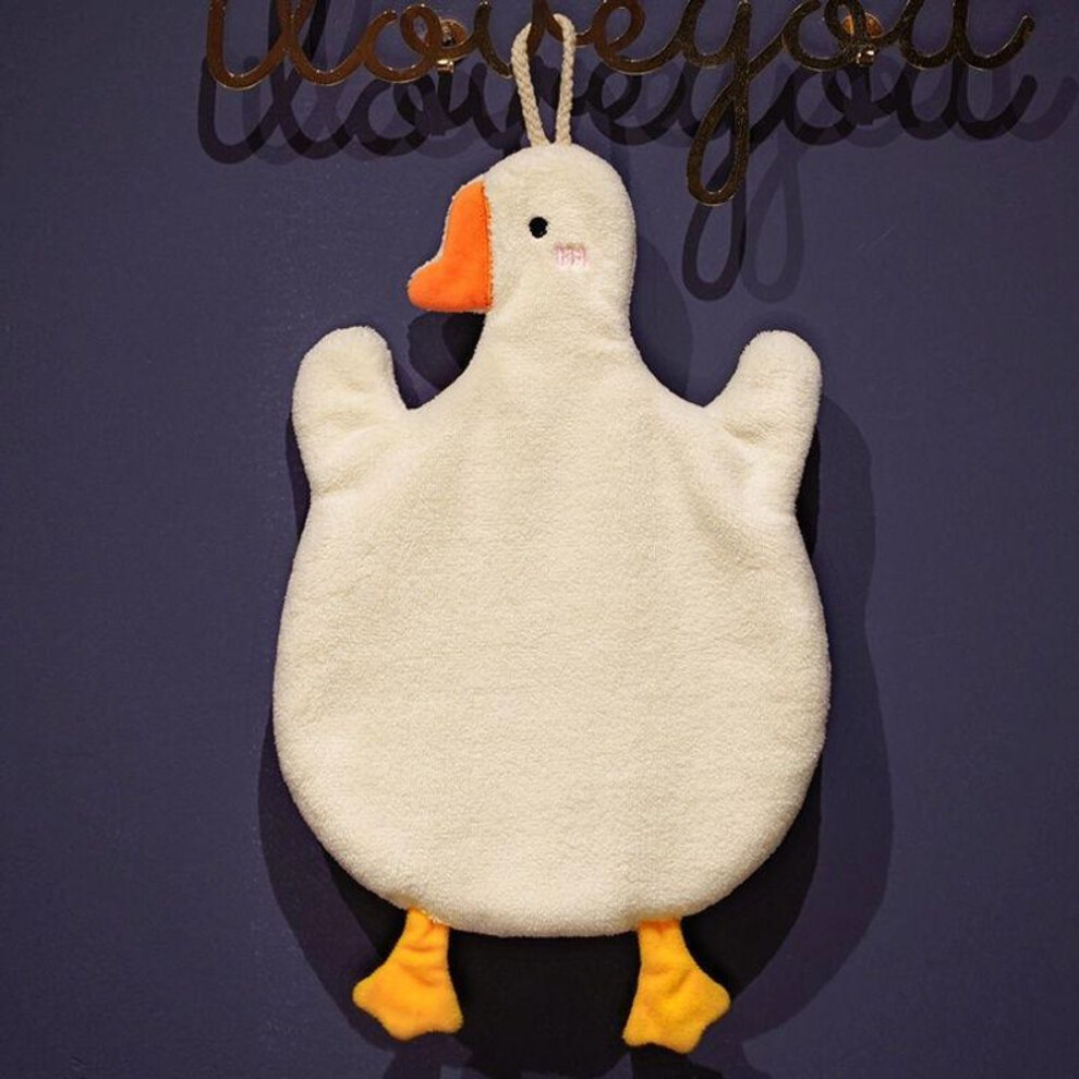 (White) Duck Hand Towel Goose Towels Hand Towel Washcloth for Children Kids Cute Samll Towels Strong Water Absorption Children Cartoon