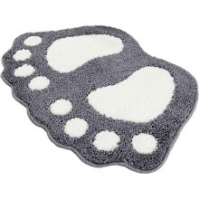 Bathroom Carpet Door Door Mat Bathroom Mat-Cute Paw Foot Toilet Bathtub Shower Anti-slip Mat Water Absorbent Quick-drying Washable Durable Carpet-40cm