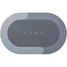 Super Absorbent Non-Slip Bathroom Mat,Super Absorbent Floor Mat Soft  Non-Slip Bathroom Mat Quick Dry Bath Mat,Soft And Comfortable(Blue Oval50*80cm)