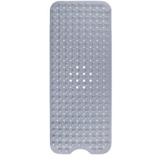 Non-Slip Bath Mat, 100 x 40cm Shower Mat,Extra Long Machine Washable Bath Mat,Non-Slip Bath Mat with Suction Cup PVC Material(Grey)