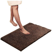 Bath mat non-slip microfiber bath mat washable bathroom drying fast absorbent shower mat area carpet (16 inches x 24 inches, dark purple)