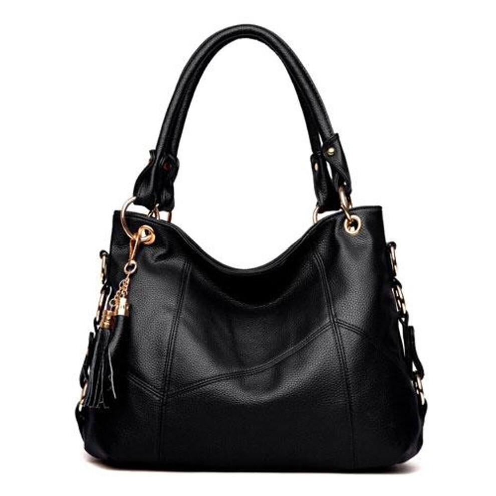 (black) Top-handle Bags for Women Leather Handbags Designer Women Messenger Crossbody Shoulder Bags Retro Tote