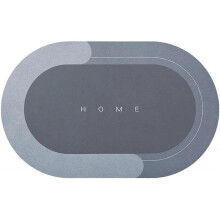Super Absorbent Non-Slip Bathroom Mat,Super Absorbent Floor Mat Soft Mat Non-Slip Bathroom Quick Dry Bath Mat,Soft And Comfortable(Blue Oval40*60cm)