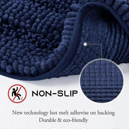 Grey Bathroom Rug Sets, Extra Thick Bath Rugs for Bathroom 2