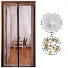 (120x 210CM, brown) Magnetic Screen Door Curtain Anti-Mosquito Net