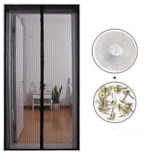 (90x 210CM, black) Magnetic Screen Door Curtain Anti-Mosquito Net