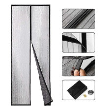 Betterlifefg-Custom Magnetic Mosquito Net, 100x210cm(39x83inch) Magnetic Mosquito Net Door Self-Closing Pets Allowed for Hallways Doors, Black