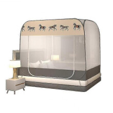 (1.5*2.0m, grey) Mosquito Net Bed Canopy, Portable Travel Mosquito Nets