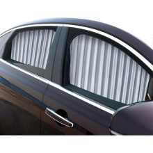 (silver) Sun Protection for Car, Curtain, Magnetic, for UV Protection, Heat Protection