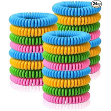 Mosquito Bracelet - 24 Packs - Mosquito Repellent Bracelet - Insect Repellent Bands - Bug Repellent with Citronella Oils Natural Ingredients