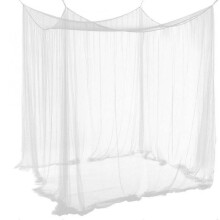 Polyester Fabric Canopy Beautiful Bed Canopy Mosquito Net Size Double Bed Mosquito Net White 210 X 190 X 240 Cm