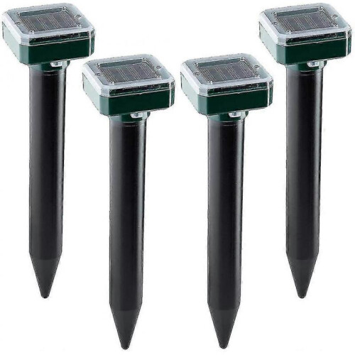 Solar Power Ultrasonic Mole Repellents, Upgrading Mole/Mouse Etc 4pack