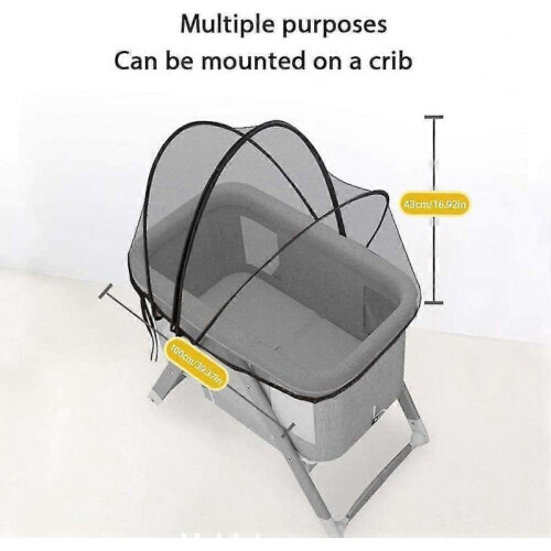 (Black) Universal Mosquito Net For Pushchair 1