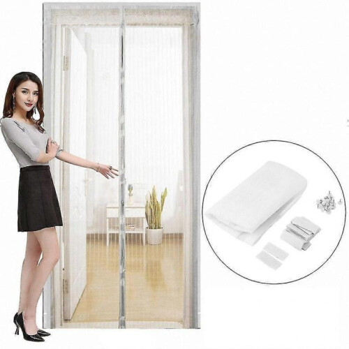 (100 x210cm, White) Magnetic Door Mosquito Net