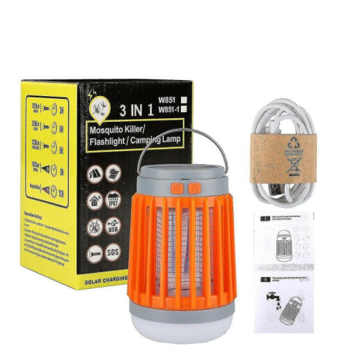 Solar Usb Mosquito Killer Light Electronic Fly Bug Insect Zapper Trap Pest Lamp