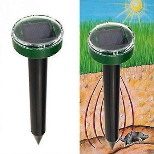 Eco-Friendly Solar Power Ultrasonic Mole Snake Mouse Pest Reject Repeller Control For 1