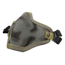 (Desert) Tactical Airsoft Mask Half Face Adjustable Mesh Mask For Airsoft/Cs Game