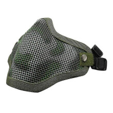 (Jungle) Tactical Airsoft Mask Half Face Adjustable Mesh Mask For Airsoft/Cs Game