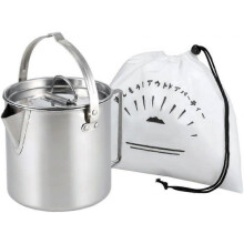 Wsrcxx Outdoor Camping Kettle Stainless Steel 12L - Lightweight Campfire Kettle Outdoor Camping Hiking Storage Bag
