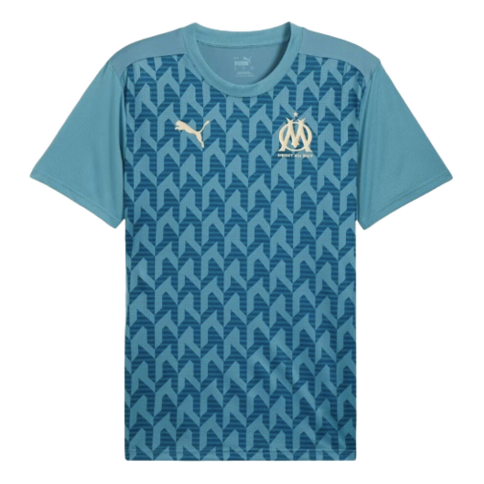 Puma (M) 2024-2025 Marseille Pre-Match Shirt (Bold ) Blue