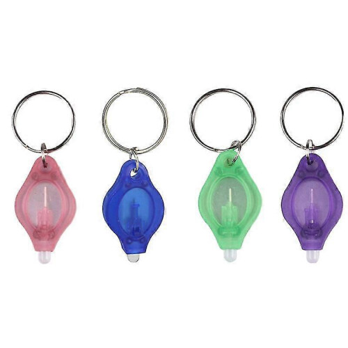 (Purple) 20pcs Portable Mini Led Flashlight Keychain Lamp Pocket Key Ring Torch 2