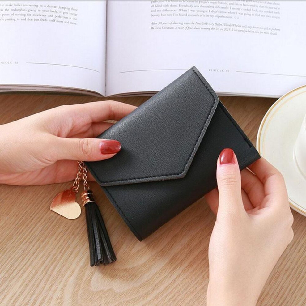 (black, 12*9*2cm) Yogodlns Women Wallet Mini PU Leather Womens Small Wallets and Purses Short Female Coin Purse Credit Card Holder Fashion Coin Purse
