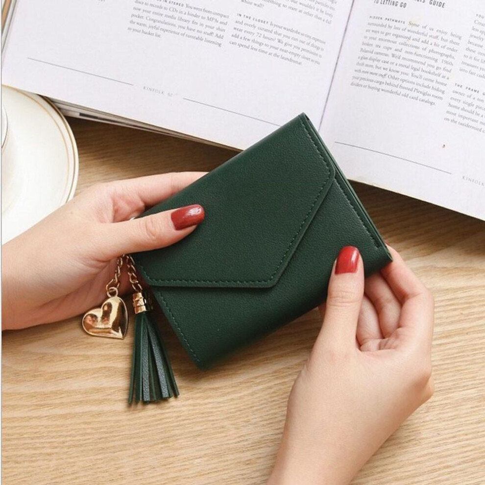 (green, 12*9*2cm) Yogodlns Women Wallet Mini PU Leather Womens Small Wallets and Purses Short Female Coin Purse Credit Card Holder Fashion Coin Purse
