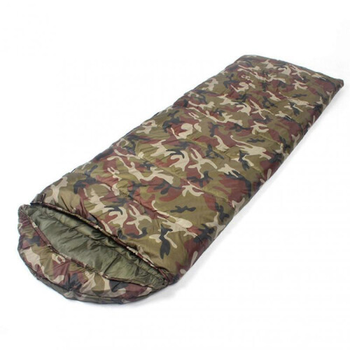 (700g, Army Green Camouflage) Portable Sleeping Bag Envelope Type Splicing Lightweight Waterproof Sleeping Bag For