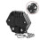(Black) Multifunctional Outdoor Tool Hexagonal Folding Coin Cutter Keychain Screwdriver 1