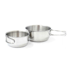 Outdoor folding bowl 304 stainless steel 2-piece set