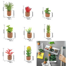 8PCS Artificial Plant Fridge Magnets - Potted Plant Fridge Magnets - Cute Stickers for Magnetic Boa