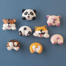 (style 36)4 Animal Butt Fridge Magnet Shiba Inu, Pink Pig, Panda