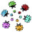 U/K 12pcs Mini Ladybug Magnets Fridge Magnets Practical and Popular 1