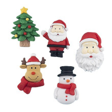 5pcs Christmas Fridge Magnets, Elk Snowflake Magnetic Stickers, Santa Gift, Holiday Decorative Stic