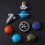 Random Cute Fridge Magnet Set, Small 3D Magnets for Fridge Decorative Refrigerator Magnet Solar Sys 3