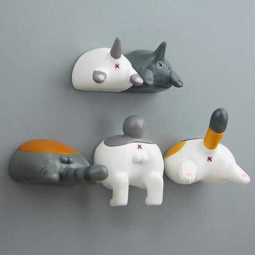 Cat Butt Magnets for Refrigerator, Practical Fridge Funny Decorations Present for Kitty Moms and Ca 2