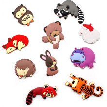 10 Pieces Fridge Magnets, Fridge Magnets with Lovely Animals, 3D Silicone Fridge Magnet with Animals