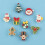 9 Pack Christmas Fridge Magnets for Fridge, Magnetic Board, Whiteboard, Kitchen, Classroom, Office, 2