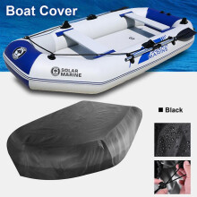 Black Inflatable Boat Cover 270*165*46cm, Oxford Kayak Canoe Tarp Cover - Waterproof Dustproof UV R