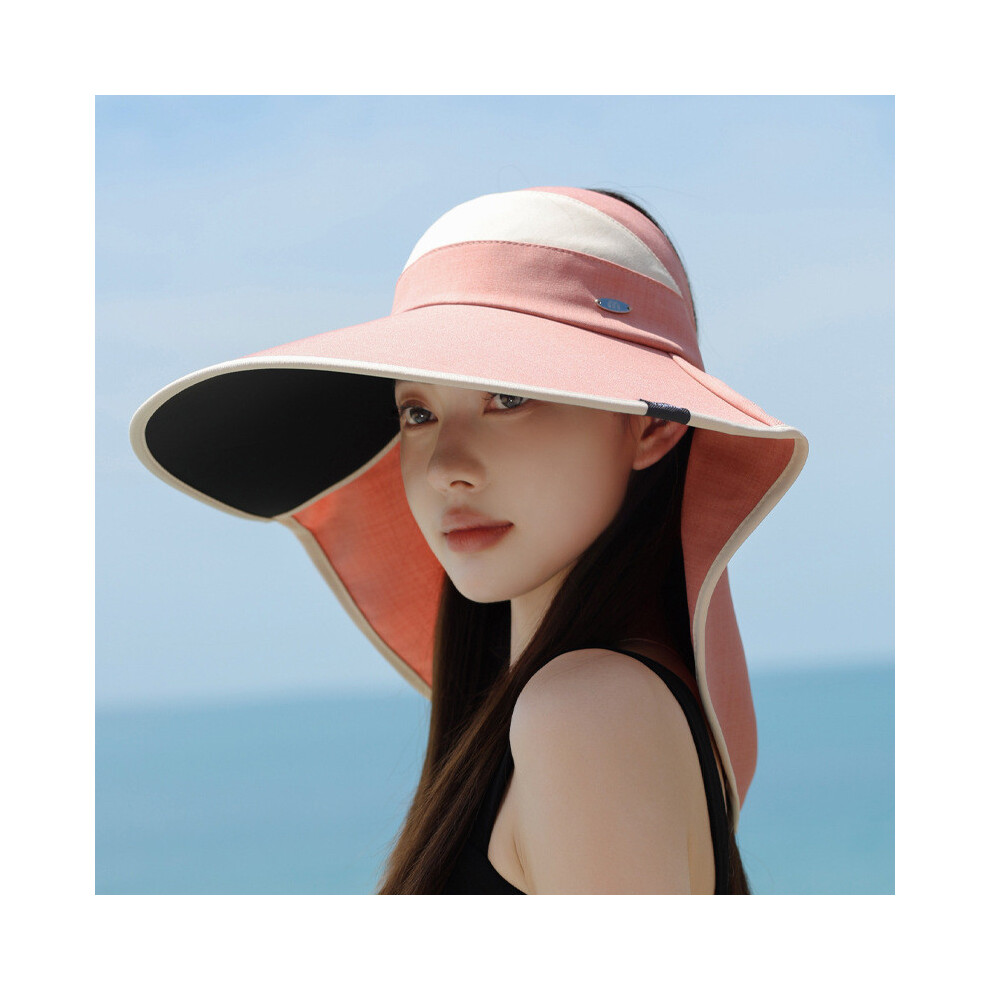 (Red) Summer Hat Sun With Big Brim Design And Shoulder Protection For Daily Women-image-OPC-PHGZYDR-NEW