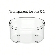 (Transparent ice box) Manual Ice Crushers Household Hand-Cranked Shaved Ice Machine Hail Ice Breaking Artifact Hand-Cranked Smoothie Maker